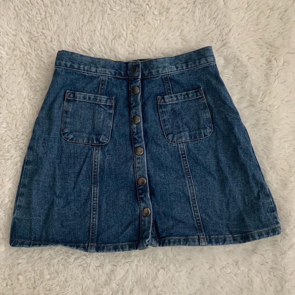 Bright Demin Jean Skirt